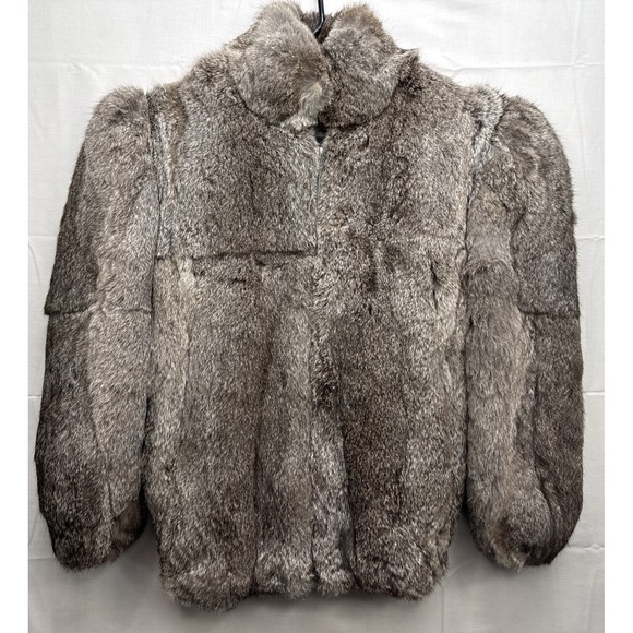 Vintage Princess Caravelle Rabbit Fur Coat Jacket Lined Size 7 - Small